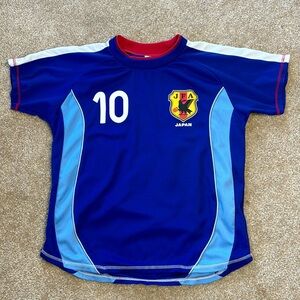 Vintage 1996 Nakamura Japan Soccer Jersey with flaws Boys Size 150 (US 12)